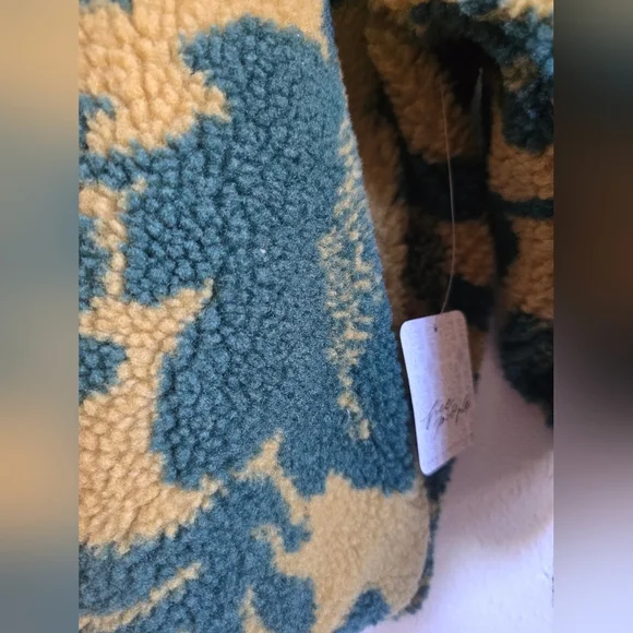 NWT! Free People We The Free, Canyon Moon Cardi Coat, Olive Combo, Size Small - Picture 9 of 10